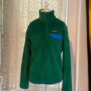 Patagonia green and blue sweater